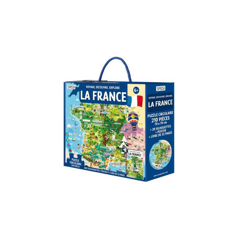 Voyage, Découvre, Explore - La France | Puzzle et livre éducatif