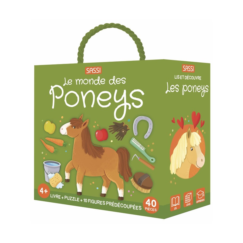 Q-Box Le monde des poneys – Puzzle éducatif pour enfants