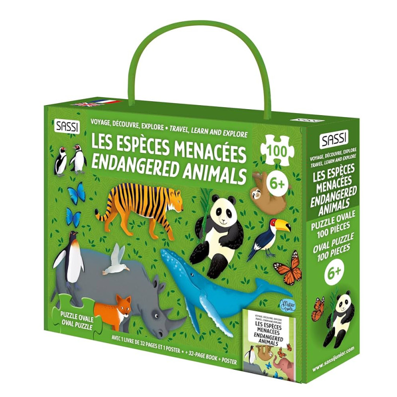 Voyage Découvre Explore - Les Espèces Menacées - Mini | Puzzle Éducatif