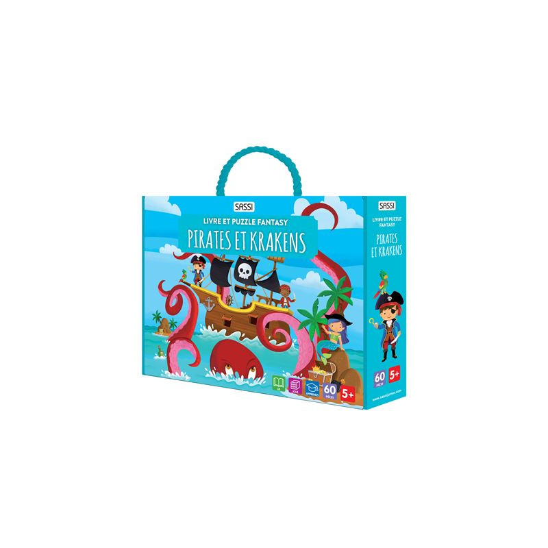 Livre et puzzle fantasy – Pirates et le Kraken | Aventure pour enfants