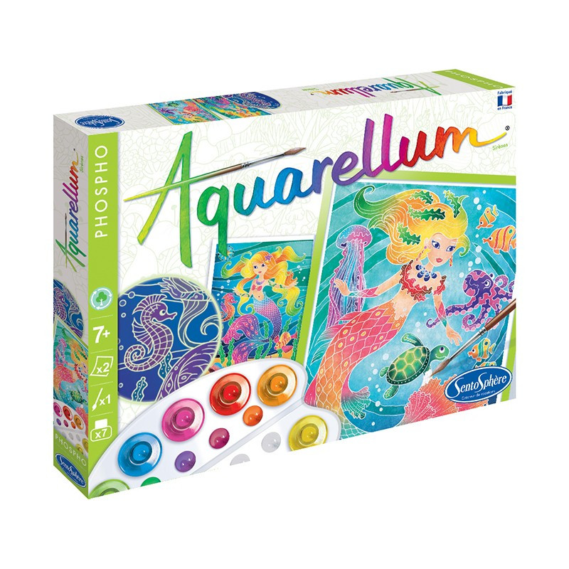 AQUARELLUM PHOSPHO SIRENES - Kit Créatif Pour Enfants