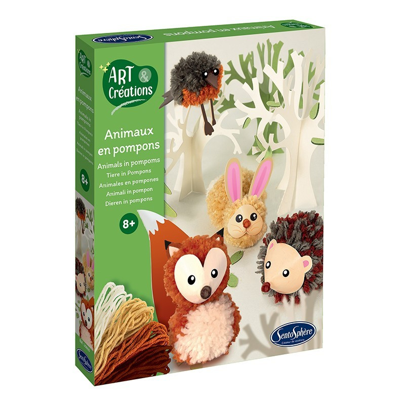 ART & CREATIONS – ANIMAUX EN POMPONS | Kit créatif pour enfants