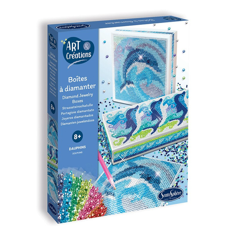 Boîtes à bijoux Dauphins - ART & CREATIONS | Kit créatif enfants