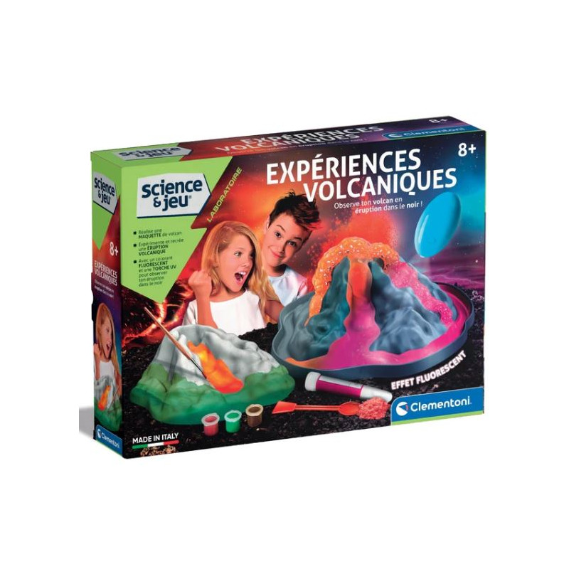 EXPÉRIENCES VOLCANIQUES – EFFET FLUORESCENT pour enfants