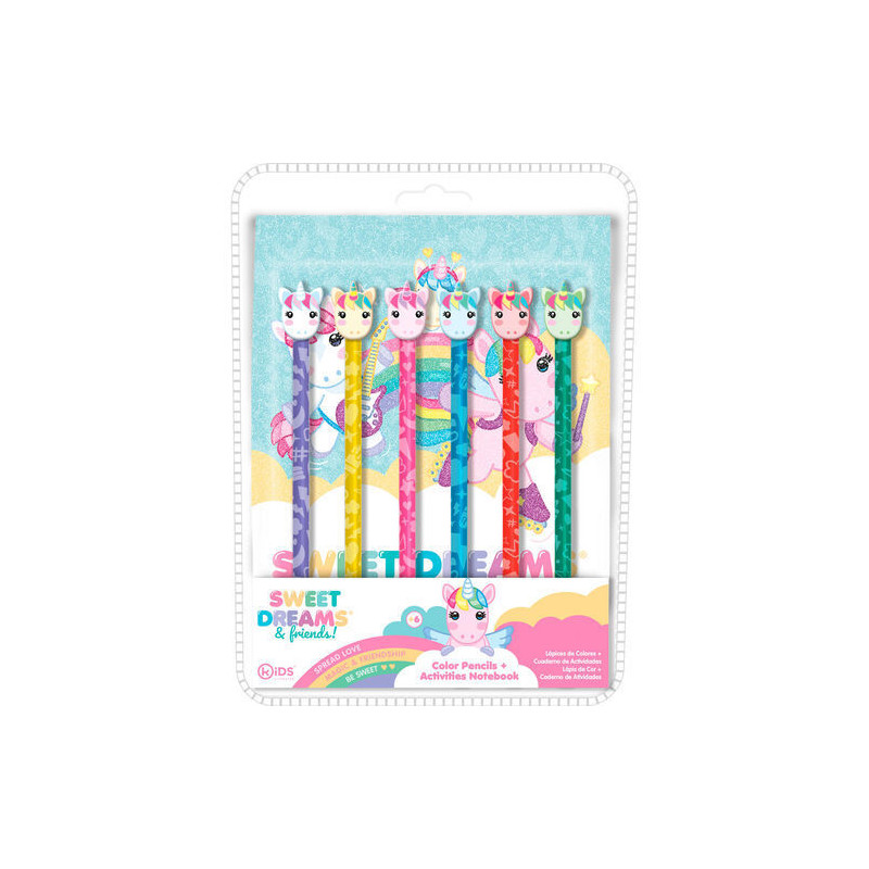 LOT DE 6 CRAYONS AVEC CARNET D'ACTIVITÉS - Crayons créatifs