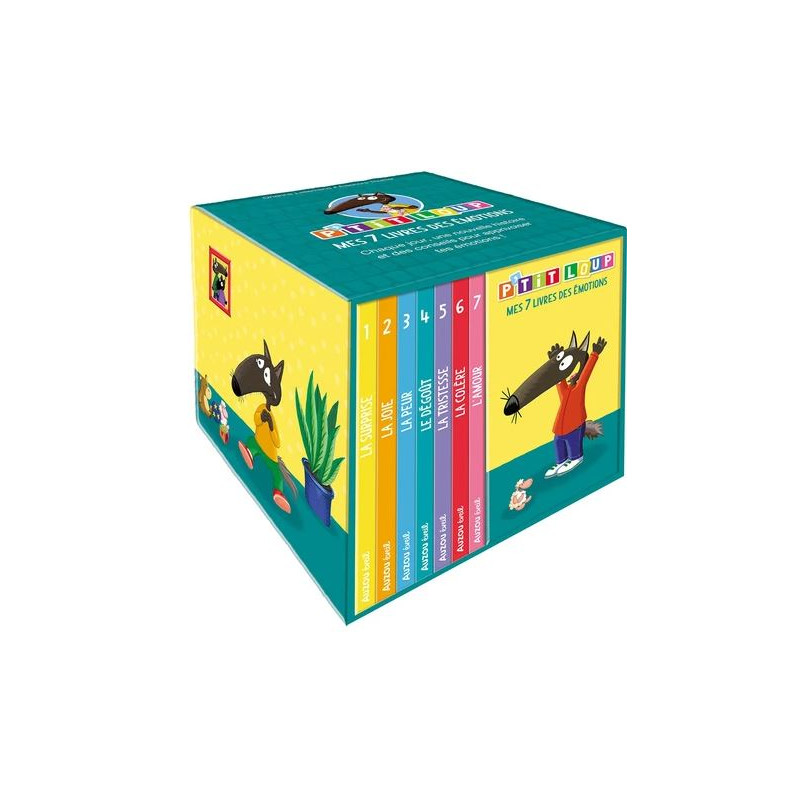 P’TIT LOUP – BIBLIOTHÈQUE 7 LIVRES DES ÉMOTIONS