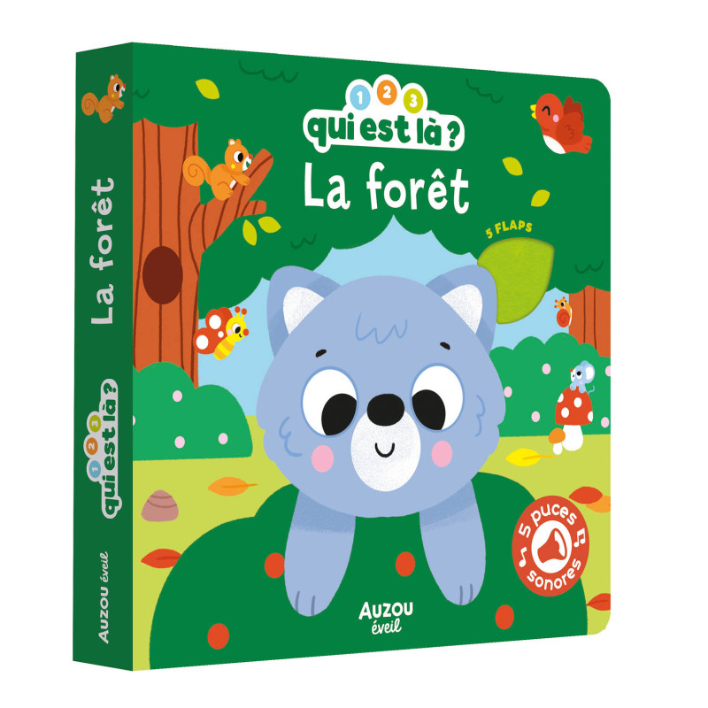 1, 2, 3, QUI EST LA ? FORET (SONORE) - Livre interactif pour enfants