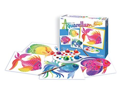 AQUARELLUM JUNIOR - POISSONS : Activité artistique colorée