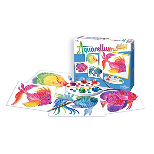 AQUARELLUM JUNIOR - POISSONS : Activité artistique colorée