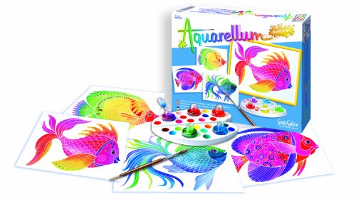AQUARELLUM JUNIOR - POISSONS : Activité artistique colorée