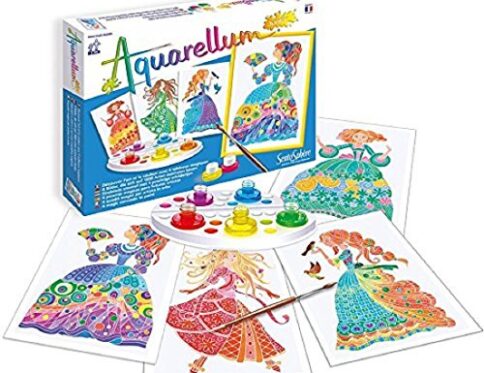 AQUARELLUM JUNIOR Princesses Fleurs - Kit créatif pour enfants
