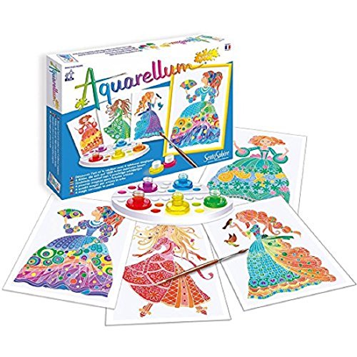 AQUARELLUM JUNIOR Princesses Fleurs - Kit créatif pour enfants