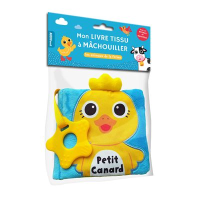 Mon Livre Tissu à Machouiller Petit Canard - Idéal pour Bébé