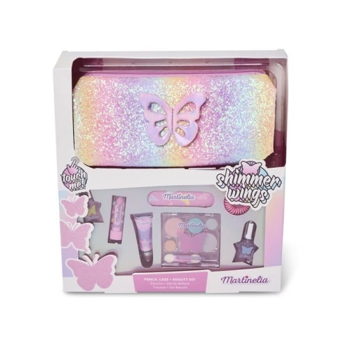 Étui à Crayons & Set Beauté Shimmer Wings – Élégance et Praticité