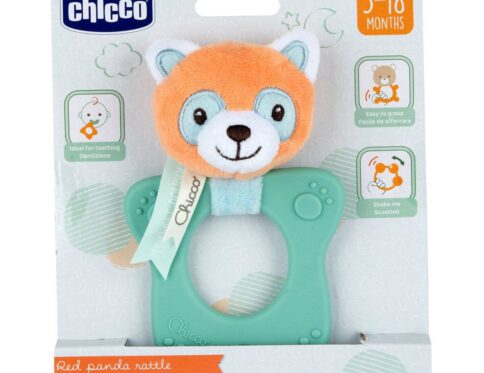 Hochet Panda Roux - Jouet d'éveil pour bébé