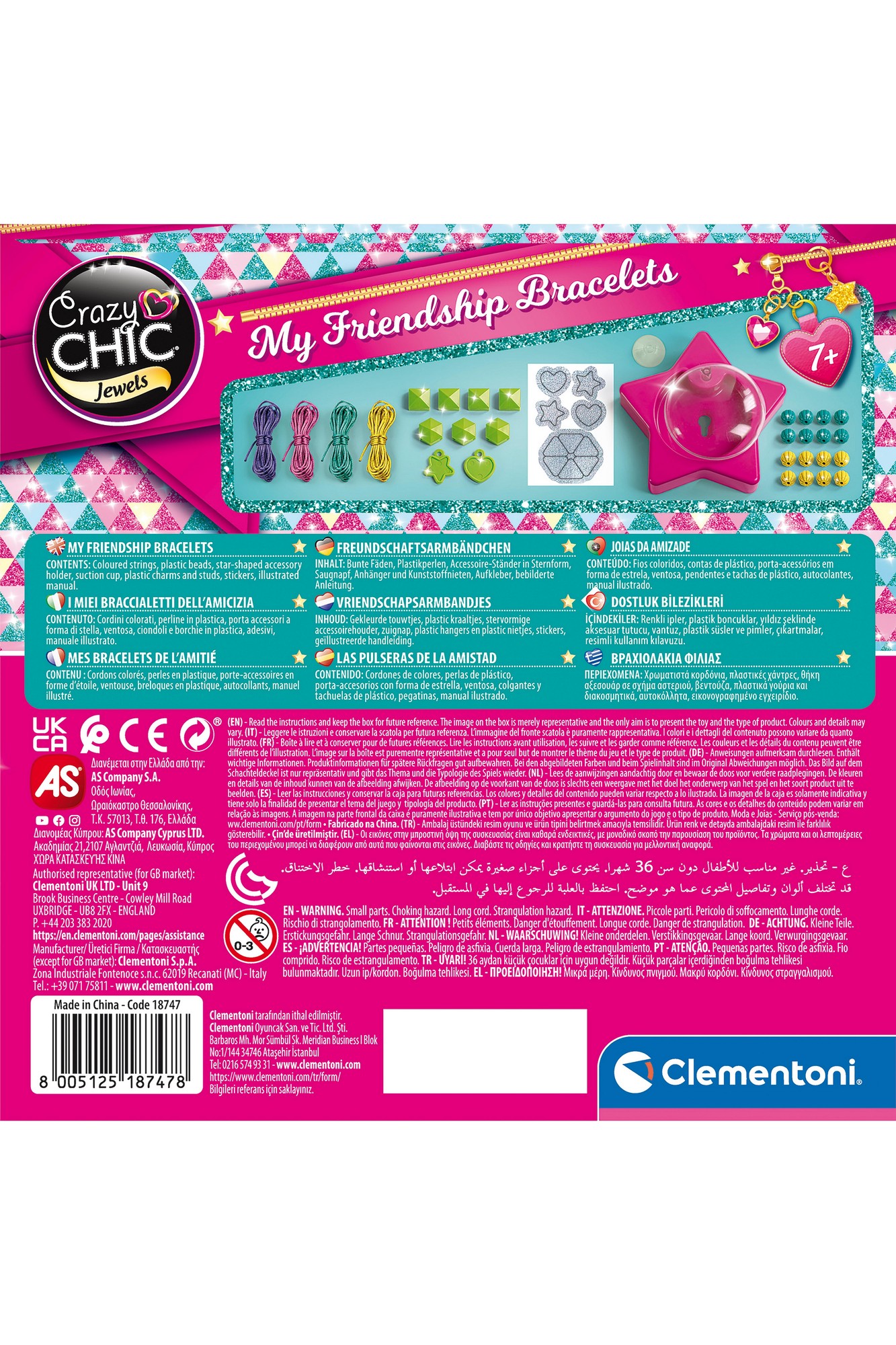 Coffret Crazy Chic pour créer des bracelets d'amitié - Amusement garanti