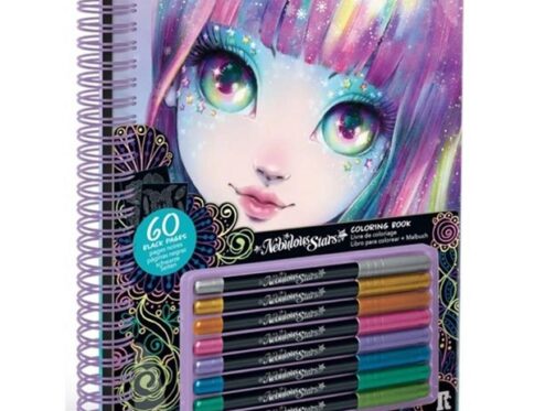 Livre de coloriage Isadora avec stylos gel métalisés | Créativité