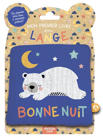 Mon Premier Livre Tissu en Lange - Bonne Nuit pour Bébé
