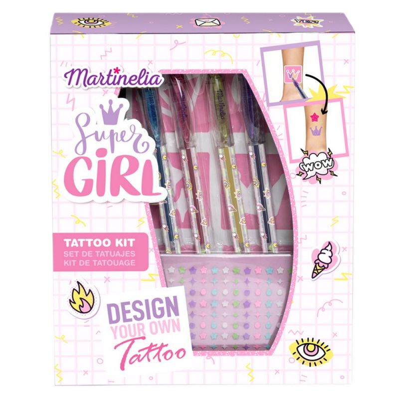 MARTINELIA SUPER GIRL BODY ART - Kit de Tatouages Temporaires