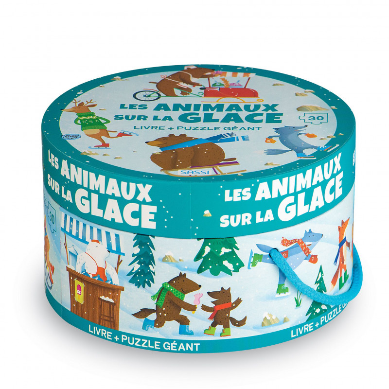 Puzzle rond – Les Animaux sur la Glace – Jouet éducatif enfant
